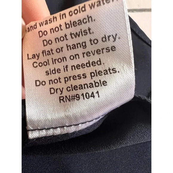 A.Z.I. New York navy blue cold shoulder ruffle spaghetti strap blouse small - Picture 7 of 11